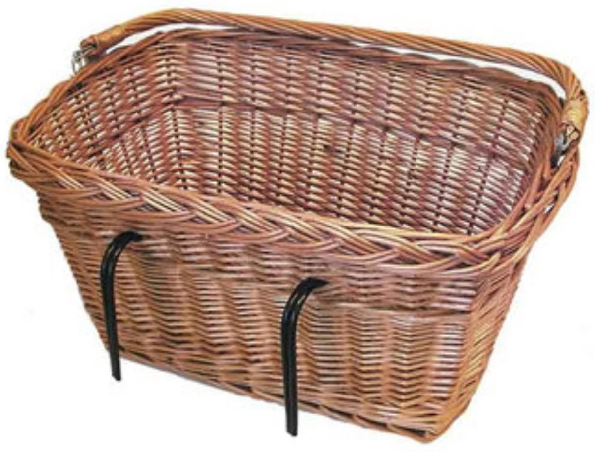 Basil Davos Fietsmand - Voor Of Achter - Riet - Inclusief Haken - Bruin - Afbeelding 5