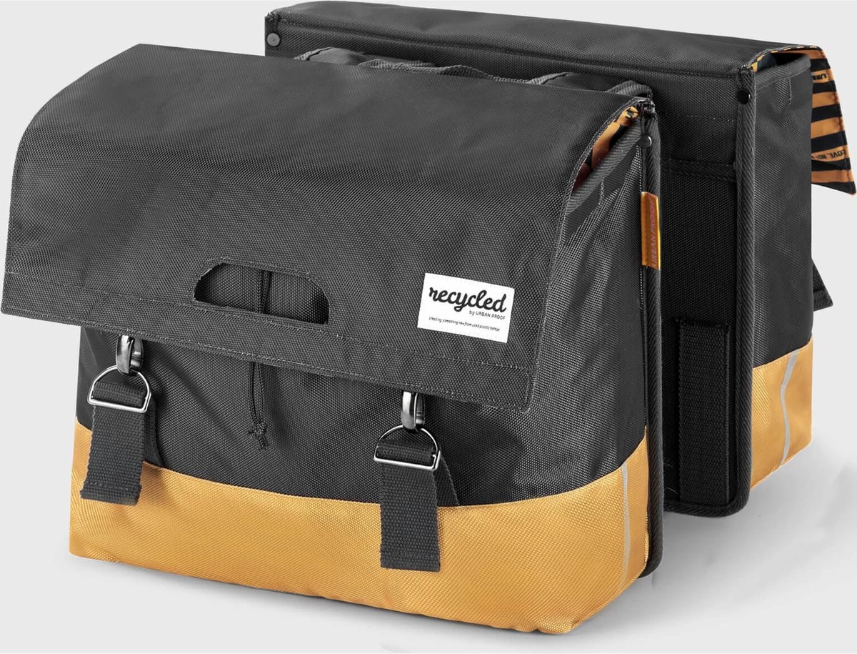 Urban Proof Fietstas Dubbel 40L Recycled Zwart Gri-Zwart/Grijs - Afbeelding 15