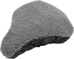 Benson Universele Fiets Zadeldek - Imitatie Schapenvacht - Bont - Grijs