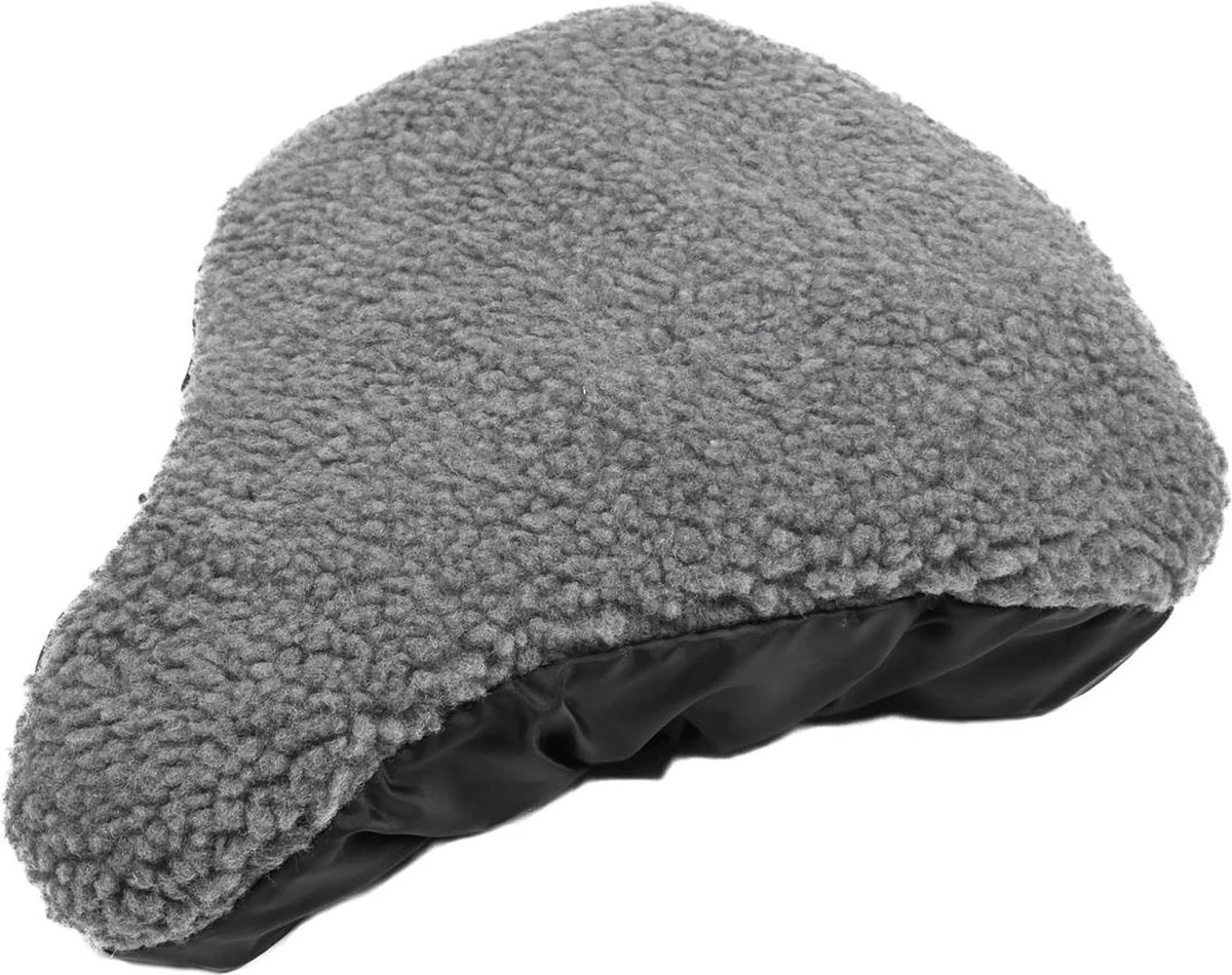 Benson Universele Fiets Zadeldek - Imitatie Schapenvacht - Bont - Grijs