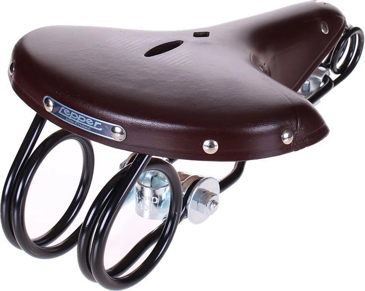 Lepper L-85 Hammock Fietszadel - Leer - Heren - Bruin - Afbeelding 3