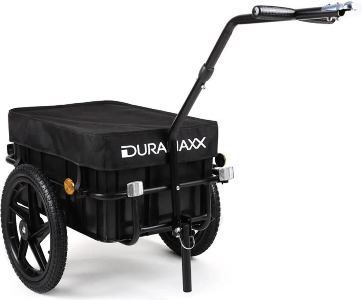 DURAMAXX Big Mike Fietskar - Fietsaanhanger - 70 Liter - Zwart