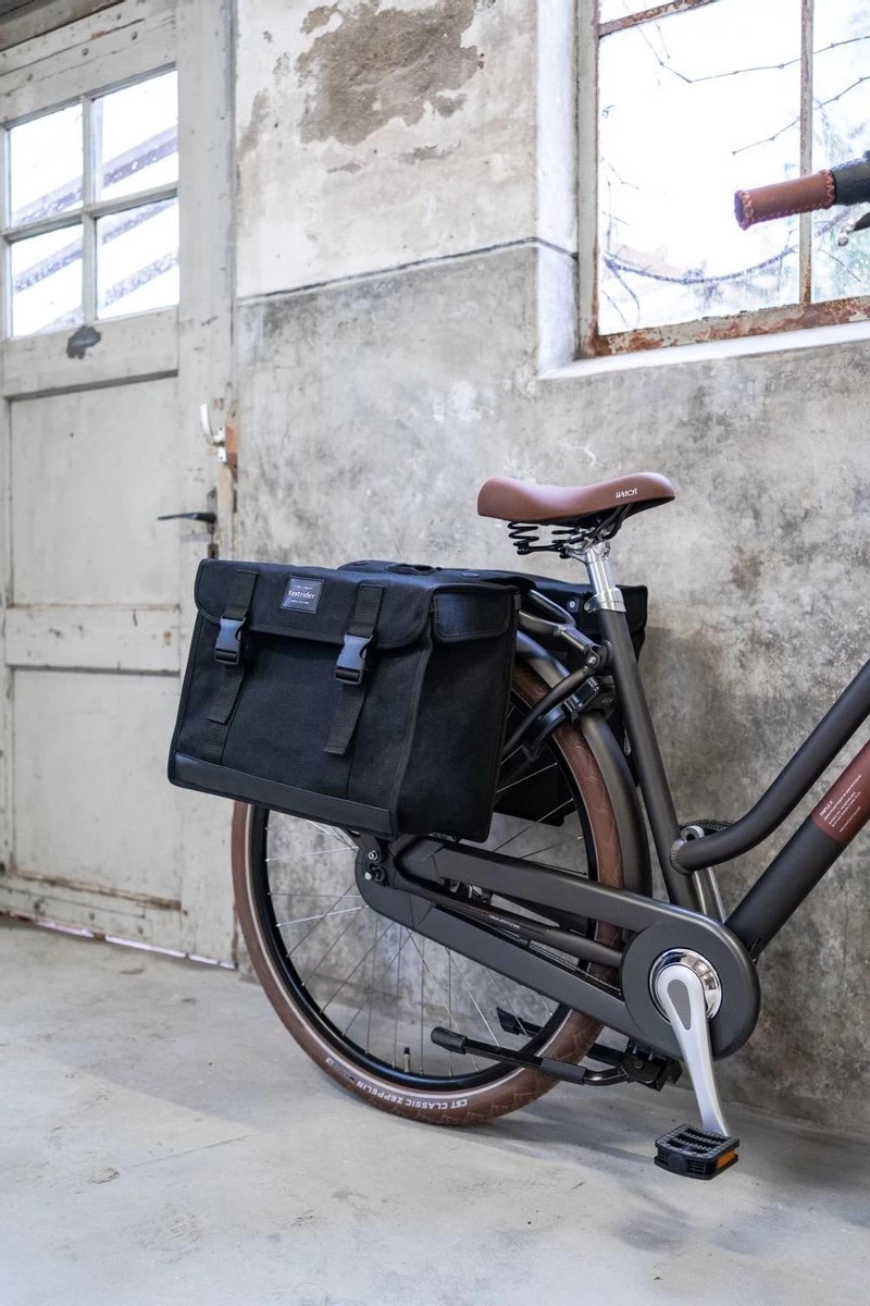 Fastrider Canvas 94 Dubbele Fietstas Zwart - 56L - Afbeelding 7