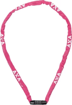 AXA Rigid RCC 120 Kettingslot - Slot Voor Fietsen – Code - 120 Cm – 3,5 Mm - Roze