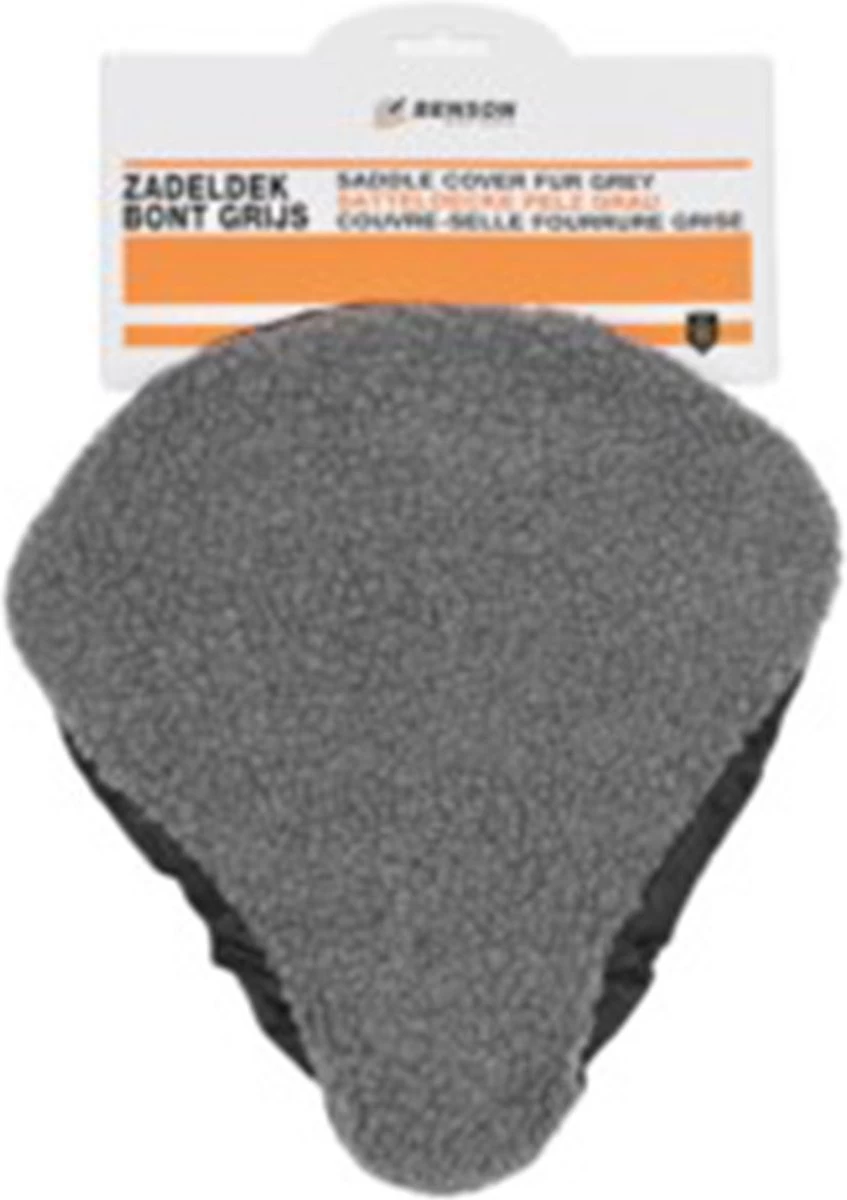 Benson Universele Fiets Zadeldek - Imitatie Schapenvacht - Bont - Grijs - Afbeelding 3