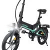 Merkloos Hitway 14F005 Elektrische Fiets E-bike | Opvouwbaar | 250W Motor | 7.5Ah | 16" | Zwart / Groen